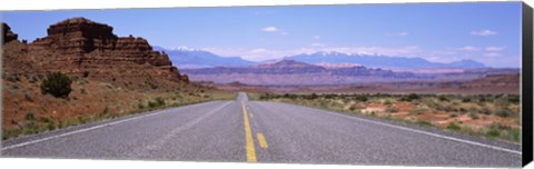 Framed Road passing through a landscape, Utah State Route 95, Utah, USA Print