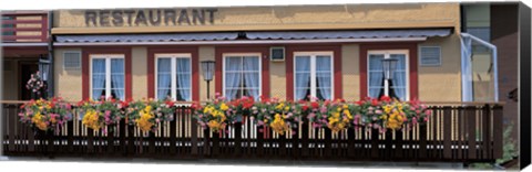 Framed Restaurant Windows, Appenzell Switzerland Print