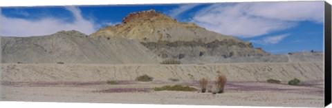 Framed Clouds over mountains, Caineville Mesa, Wayne County, Utah, USA Print