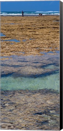 Framed Indian Ocean, Fringe Reef, Mombasa Marine National Park and Reserve, Kenya Print