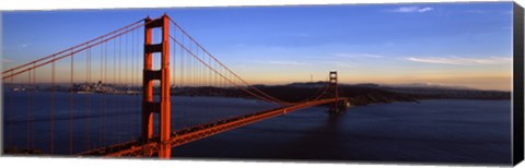 Framed Golden Gate Bridge with Blue Sky, San Francisco, California, USA Print