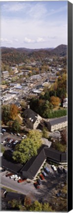 Framed High angle view of a city, Gatlinburg, Sevier County, Tennessee Print