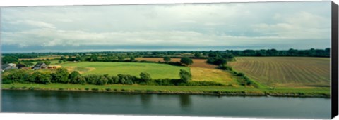 Framed Countryside, Kiel Canal, Kiel, Schleswig-Holstein, Germany Print