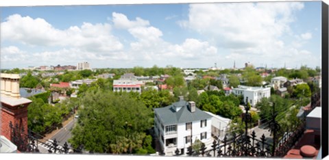 Framed High angle view of buildings in a city, Wentworth Street, Charleston, South Carolina, USA Print