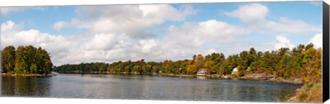 Framed Moon River, Bala, Muskoka, Ontario, Canada Print