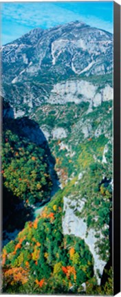 Framed Verdon Gorge in autumn, Provence-Alpes-Cote d&#39;Azur, France Print