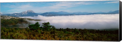 Framed Morning fog on Verdon Gorge, Provence-Alpes-Cote d&#39;Azur, France Print