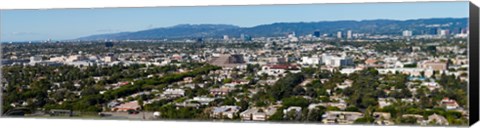 Framed Cityscape, Culver City, Century City, Wilshire Corridor, Westwood, West Los Angeles, California, USA Print