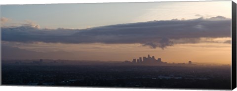 Framed Buildings in a city, Mid-Wilshire, Los Angeles, California, USA Print