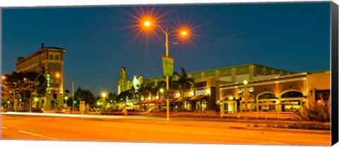 Framed Night scene Culver City, Los Angeles County, California, USA Print