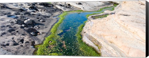 Framed Stream flowing through a rocky landscape, Point Lobos State Reserve, Carmel, Monterey County, California Print