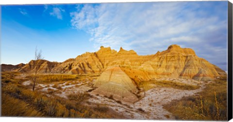 Framed Rock formations on a landscape, Saddle Pass Trail, Badlands National Park, South Dakota, USA Print