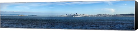 Framed View of Alcatraz Island and San Francisco, California, USA Print