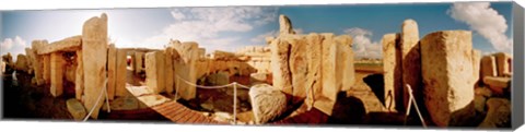 Framed Ruins of Ggantija Temples, Gozo, Malta Print