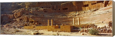 Framed Cave Dwellings, Petra, Jordan Print