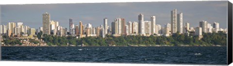 Framed Skyscrapers at the waterfront, Salvador, Brazil Print