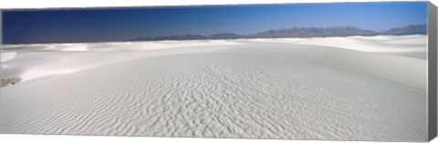 Framed White Sands with Mountains in the Distance, New Mexico Print