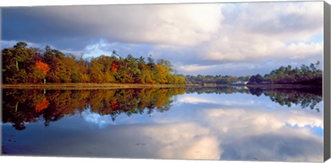 Framed Sunrise over river, Crac&#39;h, Morbihan, Brittany, France Print