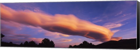 Framed Cumulus clouds in the sky at dusk, Paso Robles, San Luis Obispo County, California, USA Print