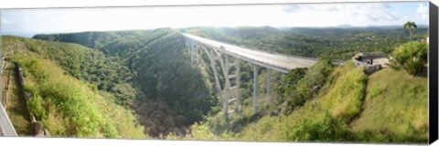 Framed High angle view of a bridge, El Puente de Bacunayagua, Matanzas, Cuba Print