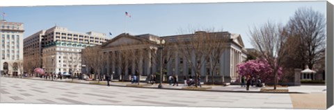 Framed North face of the U.S. Treasury Building at The Mall, Washington DC, USA Print