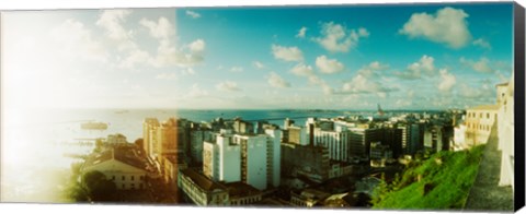 Framed Buildings on the coast, Pelourinho, Salvador, Bahia, Brazil Print