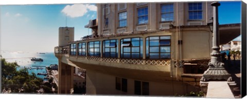 Framed Lacerda Elevator on the coast, Pelourinho, Salvador, Bahia, Brazil Print