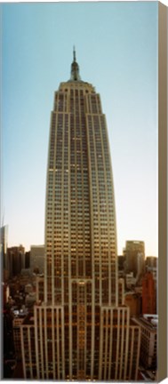 Framed Low angle view of the Empire State Building, Manhattan, New York City, New York State, USA Print