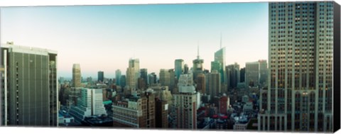 Framed Skyscrapers in a city, Midtown Manhattan, 34th Street, Manhattan, New York City, New York State Print