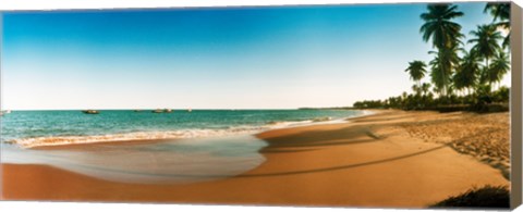 Framed Palm trees on the beach, Morro De Sao Paulo, Tinhare, Cairu, Bahia, Brazil Print