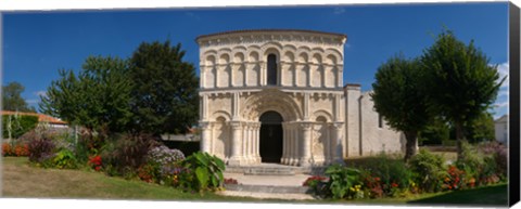 Framed Facade of a Roman church, Echillais, Charente-Maritime, Poitou-Charentes, France Print