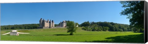 Framed Castle on a hill, Chateau de Montpoupon, Indre-Et-Loire, Pays-De-La-Loire, Touraine, France Print