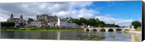 Framed Castle on a hill, Saint Aignan, Loire-Et-Cher, Loire Valley, France Print