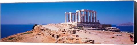 Framed Poseidon Cape Sounion Greece Print