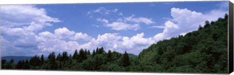 Framed Clouds over mountains, Cherokee, Blue Ridge Parkway, North Carolina, USA Print