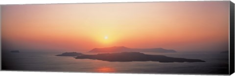 Framed Sunset Santorini Island Greece Print