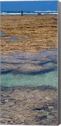 Framed Indian Ocean, Fringe Reef, Mombasa Marine National Park and Reserve, Kenya Print