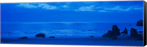 Framed Ocean at night, Bandon State Natural Area, Bandon, Coos County, Oregon Print