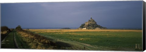 Framed Mont Saint-Michel, Manche, Normandy, France Print