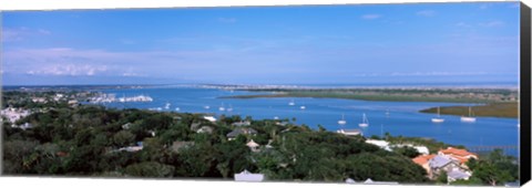 Framed High angle view from top of lighthouse, St. Augustine, Florida, USA Print