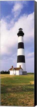 Framed Low angle view of a lighthouse, Bodie Island Lighthouse, Bodie Island, Cape Hatteras National Seashore, North Carolina, USA Print