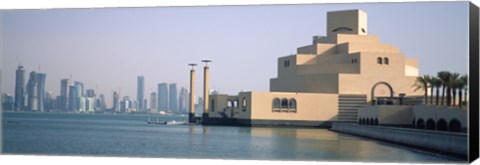 Framed Museum at the waterfront, Museum Of Islamic Arts, Doha, Ad Dawhah, Qatar Print