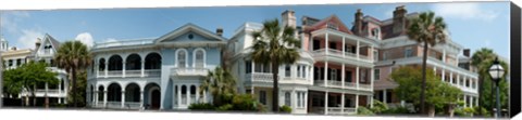 Framed Houses along Battery Street, Charleston, South Carolina Print