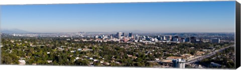 Framed Century City, Wilshire Corridor, Westwood, West Los Angeles, California, USA Print