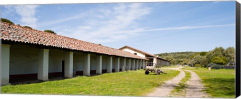 Framed Colonnade of a building, Mission La Purisima Concepcion, Santa Barbara County, California, USA Print