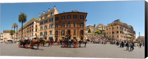 Framed Tourists at Spanish Steps, Piazza Di Spagna, Rome, Lazio, Italy Print