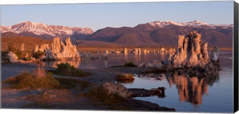 Framed Tufa formations at Mono Lake, Mono County, California Print