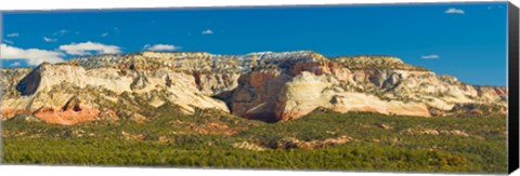 Framed White Cliffs mountain range outside Zion National Park, Utah, USA Print