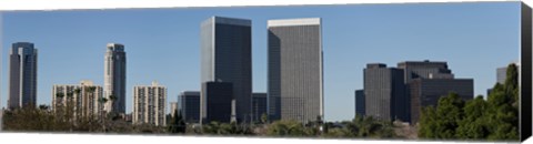 Framed Low angle view of buildings, Century City, Los Angeles County, California, USA Print