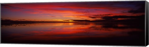 Framed Reflection of clouds in water, Rarotonga, Cook Islands, New Zealand Print